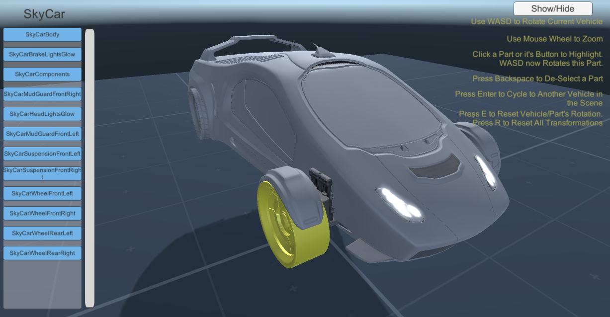 Unity Model Viewer Unity Model Viewer Main Screen